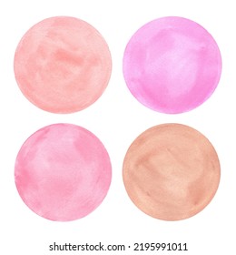 
Set watercolors icons  Abstract watercolor pink blots white  Delicate pink  wedding design  rose  Isolated white 
