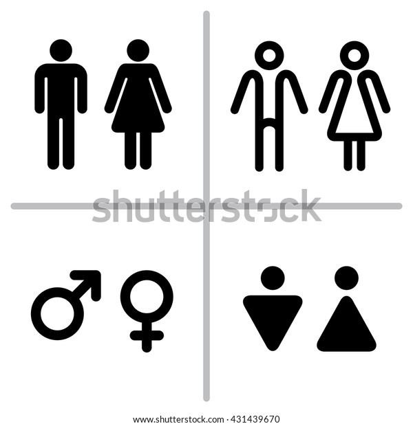 Set Wc Icons Isolated On White Stock Illustration 431439670 | Shutterstock