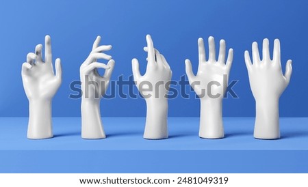 Similar – Image, Stock Photo painted mannequin on a house wall