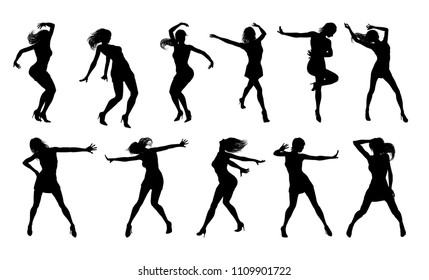 480 Silouette Drawing Woman Dancing Images, Stock Photos & Vectors 