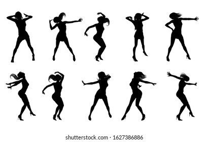 480 Silouette drawing woman dancing Images, Stock Photos & Vectors ...