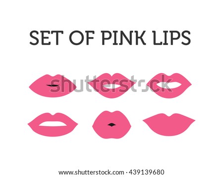 Set of womens lips