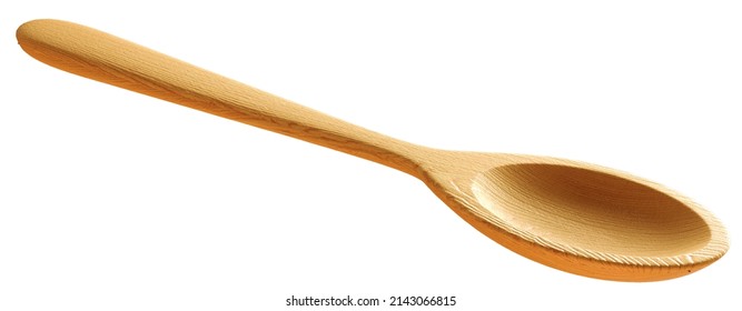 Set Of Wooden Spoon. Isolated Background. 3d Illustration