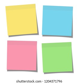 Set Yellow Green Blue Pink Paper Stock Illustration 760436872 ...