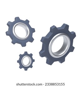 setting 3D vector icon illustration asset