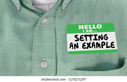 Setting An Example Good Practice Name Tag 3d Illustration