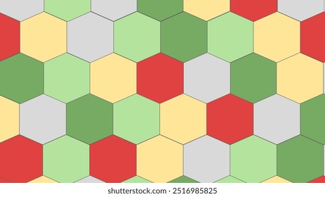 Settlers of Catan board game inspired colorful hexagons background - Powered by Shutterstock