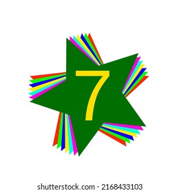 Seven Stars Multi Color Logo Design Design 