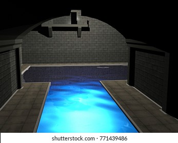 Sewerage system 3D rendering