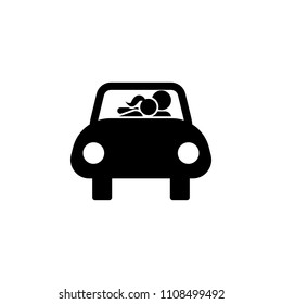 Sex In The Car Icon. Element Of Prostitution Illustration. Premium Quality Graphic Design Icon. Signs And Symbols Collection Icon For Websites, Web Design, Mobile App On White Background