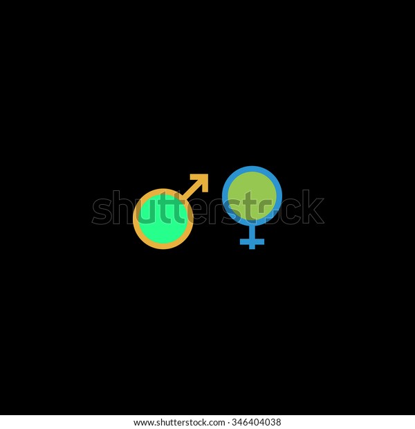 Sex Colorful Symbol On Black Background Stock Illustration 346404038 Shutterstock