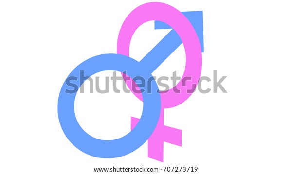 Sex Concept Male Symbol Penetrating Female Stock