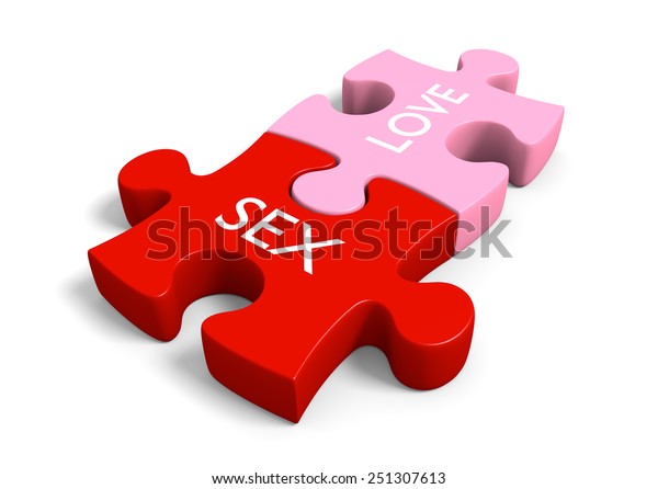 Sex Love Puzzle Pieces Sexual Education Stock Illustration 251307613 