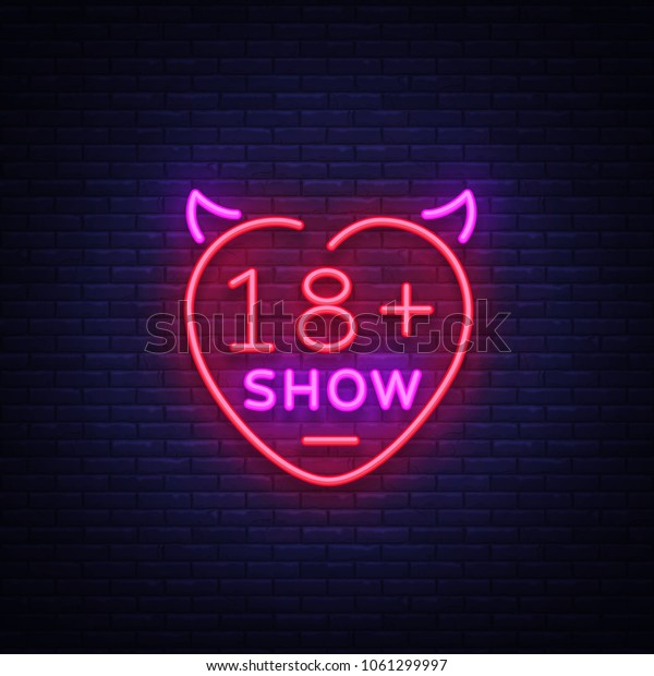 Sex Show Neon Sign Bright Night Stock Illustration 1061299997