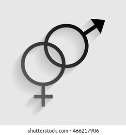 Sex Symbol Sign Vector Gray Icon Stock Vector Royalty Free Shutterstock