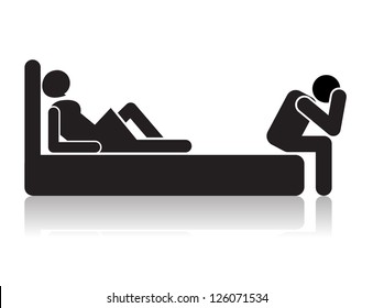  sexual dysfunction man.sign illustration on white