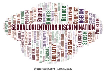 Institutionalized Discrimination Type Discrimination Word Cloud Stock Illustration