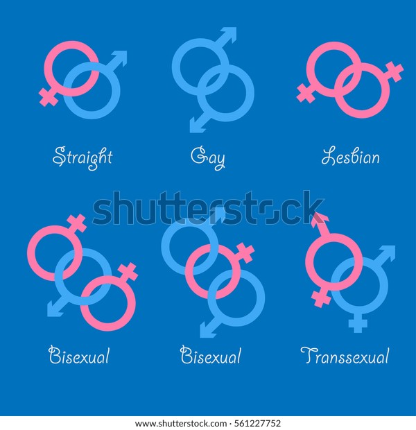 Sexual Orientation Icons Sexual Gender Orientation Stock Illustration 