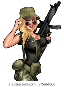 Military Girl Wallpaper