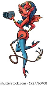 Sexy Devil Girl With Whip