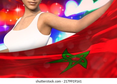 Holding Morocco Flag Images Stock Photos Vectors Shutterstock