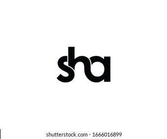 Sha Original Monogram Logo Design Stock Illustration 1666016899 ...