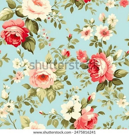 Shabby Chic flowers pattern seamless