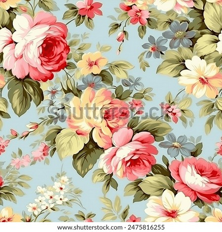 Shabby Chic flowers pattern seamless