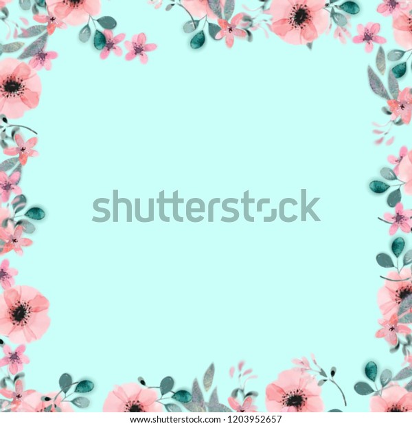 Shabby Chic Tosca  Powerpoint Background  Floral Stock 