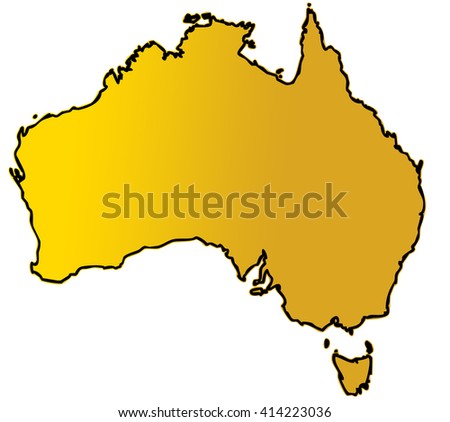 royalty free stock illustration of shade golden map australian australian continent
