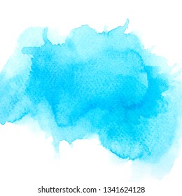 Blue Color Liquid Watercolor Texture Hand Stock Vector (Royalty Free ...