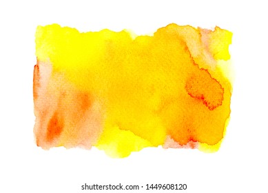 Yellow Watercolor Splash Vector Brush Stroke Stock Vector (Royalty Free ...