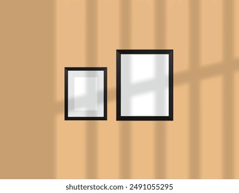 Shadow frame mockup design with light and minimal
