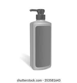 shampoo bottle blank label