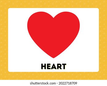 Shapes Illustration Card English Heart Stock Illustration 2022718709 ...