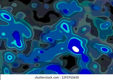 "Shapeshifting" - Abstract Background Texture in Green, Blue, Gray, and Purple 