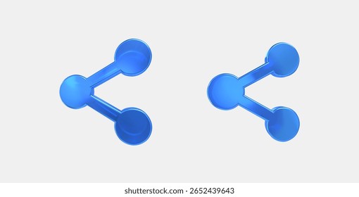 share 3D icon on isolate white background