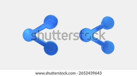share 3D icon on isolate white background