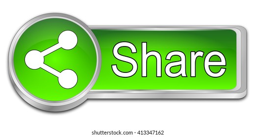 Share Button - 3D illustration