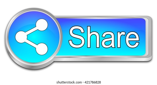 Share Button - 3D illustration