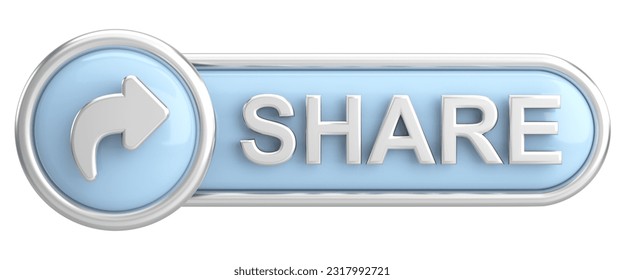 Share button. Share icon. 3D illustration.