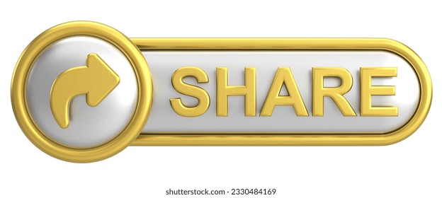 Share button. Share icon. 3D illustration.