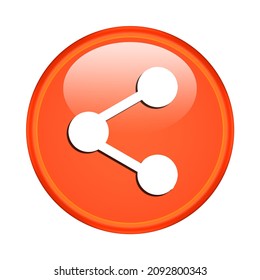 Share button icon isolated, 3d illustration
