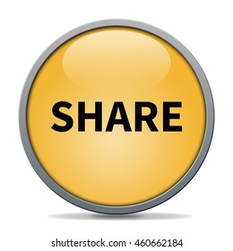 share button. Internet button . 3d illustration