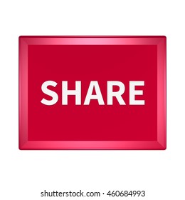 share button. Internet button . 3d illustration