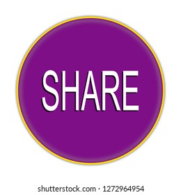 Share button isolated. 3d illustration