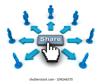 Share Concept On White Background