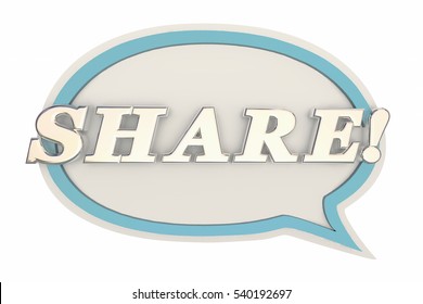 Share Feedback Comments Speech Bubble 3d Illustration