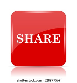 Share icon. Share website button on white background.
