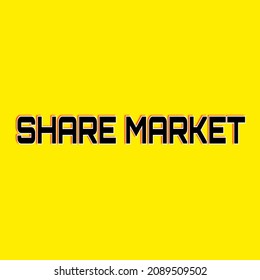 Share Market Illustration With Yellow Background , Share Market In India ,  Clipart Of Share Market 